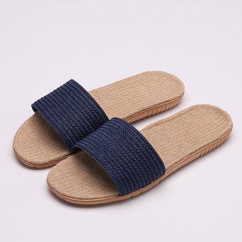 color linen slippers